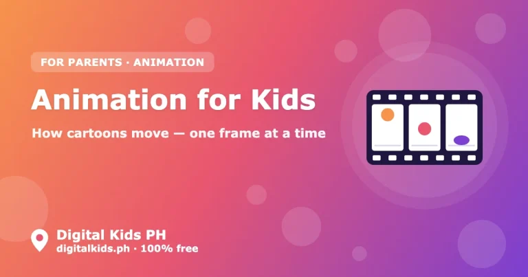Digital Kids PH animation for kids featured image with film strip frames